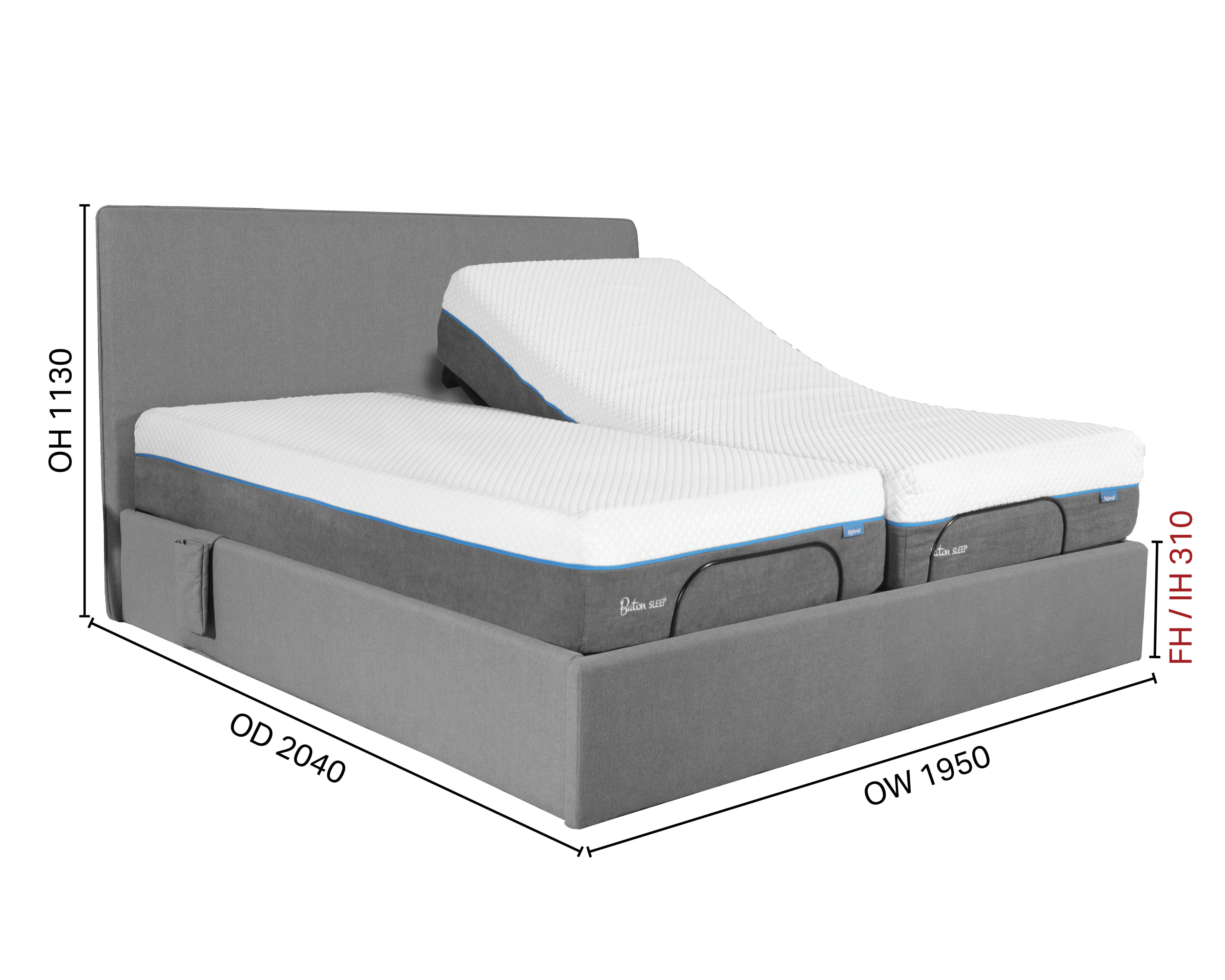 Benita Adjustable Bed Frame + Full board – King